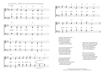 Hymn score of: Saviour, send us help from heaven (Thomas Kelly/Johannes Thomas Rüegg)