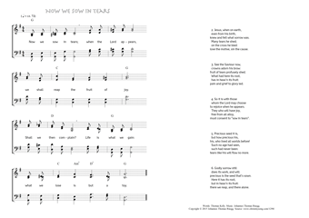 Hymn score of: Now we sow in tears (Thomas Kelly/Johannes Thomas Rüegg)