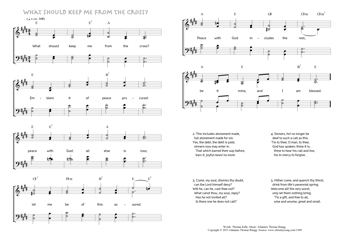Hymn score of: What should keep me from the cross? (Thomas Kelly/Johannes Thomas Rüegg)