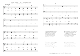 Hymn score of: Many perils, many crosses (Thomas Kelly/Johannes Thomas Rüegg)