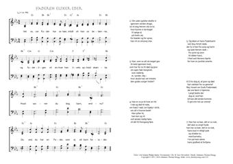 Hymn score of: Vel os, vor Fader har os kær - Faderen elsker eder (Carl Johann Philipp Spitta/Christian Benedictus Reventlow/Johannes Thomas Rüegg)