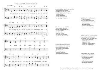 Hymn score of: How blessed are we, that God of us - The Father loveth you (Carl Johann Philipp Spitta/Richard Massie/Johannes Thomas Rüegg)