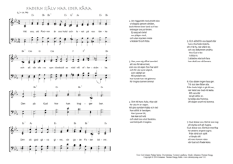 Hymn score of: Väl oss, att Fadren är oss huld - Fadern själv har eder kära (Carl Johann Philipp Spitta/Torsten Lundberg/Johannes Thomas Rüegg)