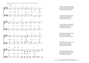 Hymn score of: How pleasant is the sound of praise! (Thomas Kelly/Johannes Thomas Rüegg)