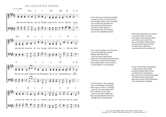 Hymn score of: Ach, welche Marter, welche Plagen - Die Geduld des Herrn (Carl Johann Philipp Spitta/Johannes Thomas Rüegg)