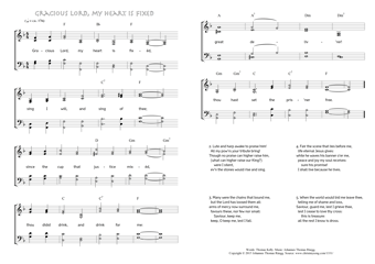 Hymn score of: Gracious Lord, my heart is fixèd (Thomas Kelly/Johannes Thomas Rüegg)