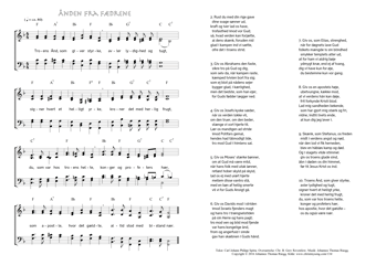 Hymn score of: Troens Ånd, som giver styrke - Ånden fra fædrene (Carl Johann Philipp Spitta/Christian Benedictus Reventlow/Johannes Thomas Rüegg)
