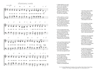Hymn score of: Ande, full av liv och styrka - Fädernas Ande (Carl Johann Philipp Spitta/Torsten Lundberg/Johannes Thomas Rüegg)