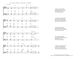 Hymn score of: To the cross, away, away! (Thomas Kelly/Johannes Thomas Rüegg)