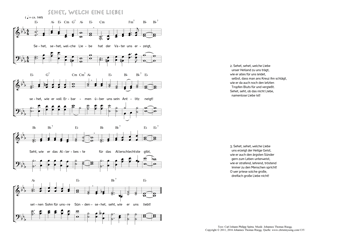 Hymn score of: Sehet, sehet, welche Liebe - Sehet, welch eine Liebe! (Carl Johann Philipp Spitta/Johannes Thomas Rüegg)
