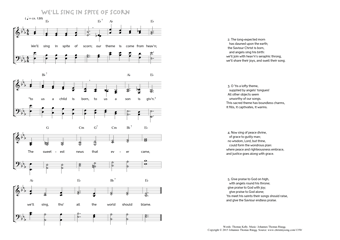 Hymn score of: We'll sing in spite of scorn (Thomas Kelly/Johannes Thomas Rüegg)