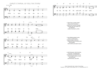 Hymn score of: Christ is born, go tell the story (Thomas Kelly/Johannes Thomas Rüegg)