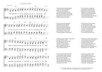 Hymn score of: Sun, shine forth in all thy splendour - Easter day (Carl Johann Philipp Spitta/Richard Massie/Johannes Thomas Rüegg)