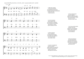 Hymn score of: Heilig God! Uw oog - Zelfbeproeving voor het aangezicht Gods (Carl Johann Philipp Spitta/Johannes A. D. Molster/Johannes Thomas Rüegg)