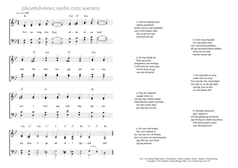 Hymn score of: Pröva mig, min Gud - Självprövning inför Guds ansikte (Carl Johann Philipp Spitta/Torsten Lundberg/Johannes Thomas Rüegg)