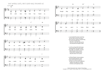 Hymn score of: We were lost, but God has found us (Thomas Kelly/Johannes Thomas Rüegg)
