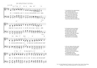 Hymn score of: En rikedom förutan like - En kristens lycka (Carl Johann Philipp Spitta/Torsten Lundberg/Johannes Thomas Rüegg)
