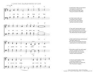 Hymn score of: I love the sacred book of God (Thomas Kelly/Johannes Thomas Rüegg)