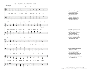 Hymn score of: Is the Lord among us? (Thomas Kelly/Johannes Thomas Rüegg)