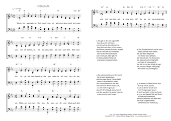 Hymn score of: Nimm hin, was dein ist, Gott, nimm's hin - Hingabe (Carl Johann Philipp Spitta/Johannes Thomas Rüegg)
