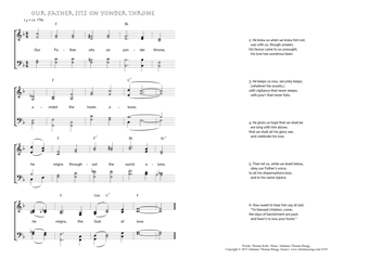 Hymn score of: Our Father sits on yonder throne (Thomas Kelly/Johannes Thomas Rüegg)