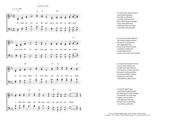 Hymn score of: Es zieht ein stiller Engel - Geduld (Carl Johann Philipp Spitta/Johannes Thomas Rüegg)
