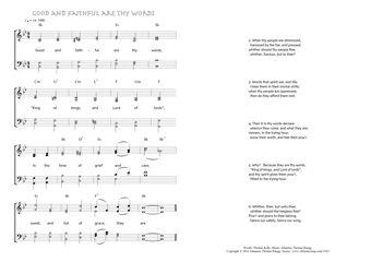 Hymn score of: Good and faithful are thy words (Thomas Kelly/Johannes Thomas Rüegg)