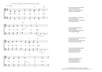 Hymn score of: Mein Herr und Gott, des gute Hand - Richte dein Amt redlich aus (Carl Johann Philipp Spitta/Johannes Thomas Rüegg)