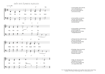 Hymn score of: Min Herre Gud, din trogna hand - Sköt ditt ämbete redligt! (Carl Johann Philipp Spitta/Torsten Lundberg/Johannes Thomas Rüegg)