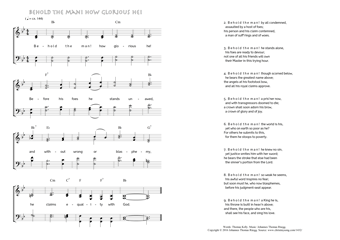 Hymn score of: Behold the man! how glorious he! (Thomas Kelly/Johannes Thomas Rüegg)