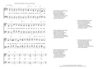 Hymn score of: Halt im Gedächtnis Jesum Christ - Aufsehend auf Jesum (Cyriacus Günther/Johannes Thomas Rüegg)