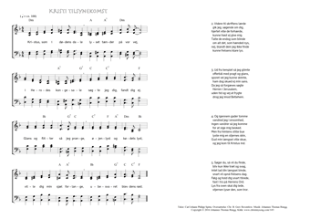 Hymn score of: Kristus, som i dødens dale - Kristi tilsynekomst (Carl Johann Philipp Spitta/Christian Benedictus Reventlow/Johannes Thomas Rüegg)