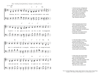 Hymn score of: Christus, die in 's werelds duister - De verschijning van Christus (Carl Johann Philipp Spitta/Johannes Riemens/Johannes Thomas Rüegg)