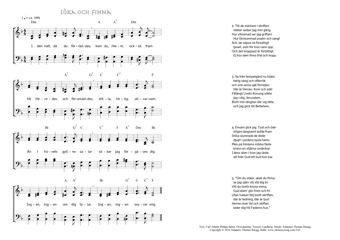 Hymn score of: I den natt, då du förråddes - Söka och finna (Carl Johann Philipp Spitta/Torsten Lundberg/Johannes Thomas Rüegg)