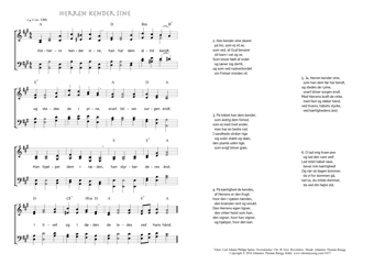 Hymn score of: Vorherre kender sine - Herren kender sine (Carl Johann Philipp Spitta/Christian Benedictus Reventlow/Johannes Thomas Rüegg)