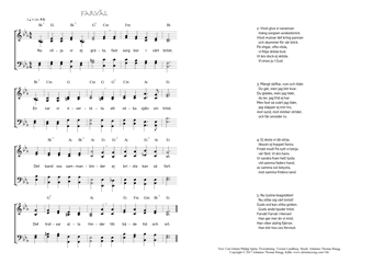 Hymn score of: Nu vilja vi ej gråta - Farväl (Carl Johann Philipp Spitta/Torsten Lundberg/Johannes Thomas Rüegg)