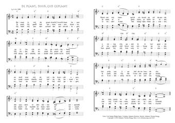 Hymn score of: Bewaar in mij de groeikracht, 't vruchtbaar hopen - De plant, door God geplant (Carl Johann Philipp Spitta/Johannes Riemens/Johannes Thomas Rüegg)