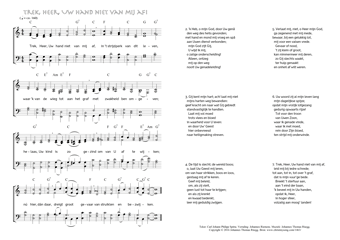 Hymn score of: Trek, Heer, Uw hand niet van mij af (Carl Johann Philipp Spitta/Johannes Riemens/Johannes Thomas Rüegg)