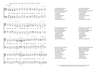 Hymn score of: Ack, drag din hand ej bort från mig! - Drag din hand ej bort från mig! (Carl Johann Philipp Spitta/Torsten Lundberg/Johannes Thomas Rüegg)