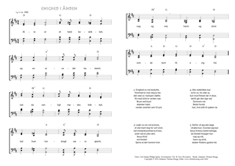 Hymn score of: Alle er et held beskikket - Enighed i Ånden (Carl Johann Philipp Spitta/Christian Benedictus Reventlow/Johannes Thomas Rüegg)