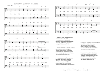 Hymn score of: Herr, das Böse willig zu erleiden - Schicket euch in die Zeit (Carl Johann Philipp Spitta/Johannes Thomas Rüegg)