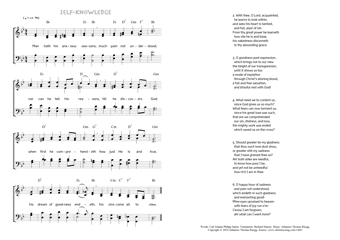 Hymn score of: Man hath his anxious seasons - Self-knowledge (Carl Johann Philipp Spitta/Richard Massie/Johannes Thomas Rüegg)