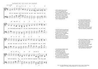 Hymn score of: Stil en eenzaam was 't voordezen - Waak op, gij luit en harp! (Carl Johann Philipp Spitta/Johannes Riemens/Johannes Thomas Rüegg)