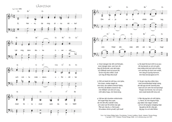 Hymn score of: O, Herre, lär mig dina rätter! - Längtan (Carl Johann Philipp Spitta/Torsten Lundberg/Johannes Thomas Rüegg)