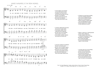 Hymn score of: Ja, wij zijn reeds in den hemel! - Onze wandel is in den hemel (Carl Johann Philipp Spitta/Johannes Riemens/Johannes Thomas Rüegg)