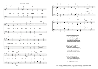 Hymn score of: Glad nyder jeg din skænk, o Gud - Jeg er din (Carl Johann Philipp Spitta/Christian Benedictus Reventlow/Johannes Thomas Rüegg)