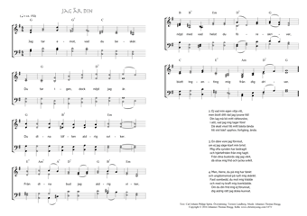 Hymn score of: Jag tar emot, vad du beskär - Jag är din (Carl Johann Philipp Spitta/Torsten Lundberg/Johannes Thomas Rüegg)