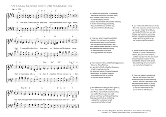 Hymn score of: O how shall I describe the pleasure - Ye shall rejoice with unspeakable joy (Carl Johann Philipp Spitta/Richard Massie/Johannes Thomas Rüegg)