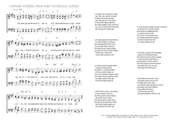 Hymn score of: Hur skall jag väl den känsla kalla - I skolen fröjda eder med outsäglig glädje (Carl Johann Philipp Spitta/Torsten Lundberg/Johannes Thomas Rüegg)