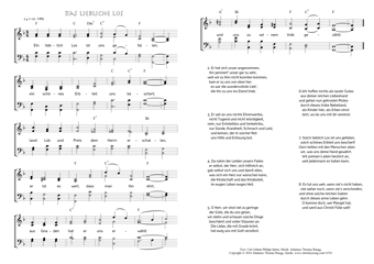 Hymn score of: Ein lieblich Los ist uns gefallen - Das liebliche Los (Carl Johann Philipp Spitta/Johannes Thomas Rüegg)